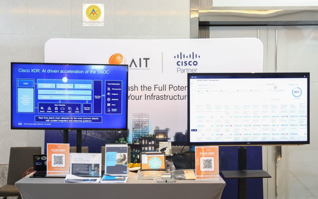 AIT ร่วมเป็น Sponsor ในงาน Cisco Public Sector & Service Provider Summit 2025 ซึ่งจัดขึ้นระหว่างวันที่ 28 กุมภาพันธ์ – 2 มีนาคม 2568 ณ Grand Centre Point Space Pattaya